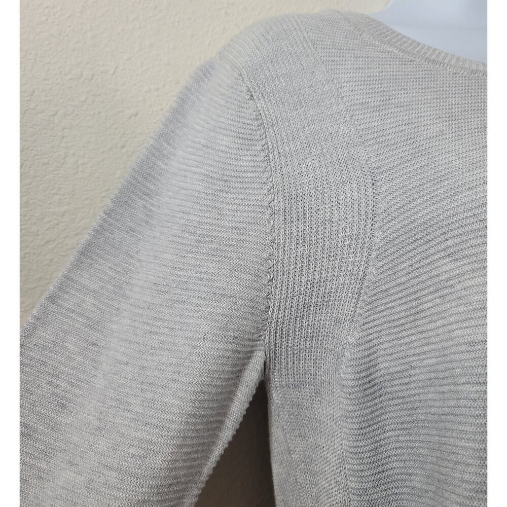 Hilary Radley Gray Marled Layered Hem Sweater Top Medium Lightweight Flowy Soft - Picture 7 of 7